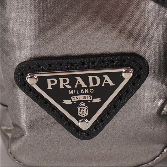 Auth NWT PRADA Silver Fabric Futuristic Bag - Picture 9 of 11